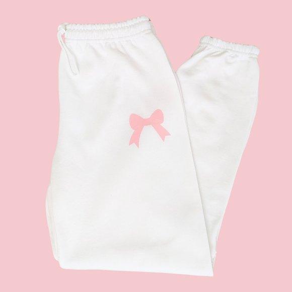 Pink Bow Sweatpants - Picture 1 of 8